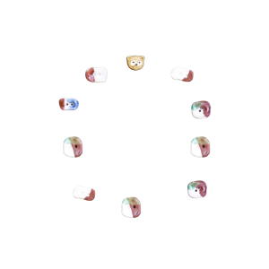 手作り陶器ボタン サンプル4 - ハンドメイドの温かみ