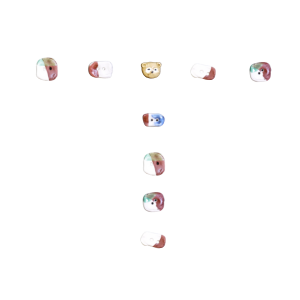 手作り陶器ボタン サンプル5 - 陶器ならではの質感